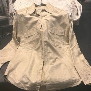 Men's Cream Casual Button Down Shirt